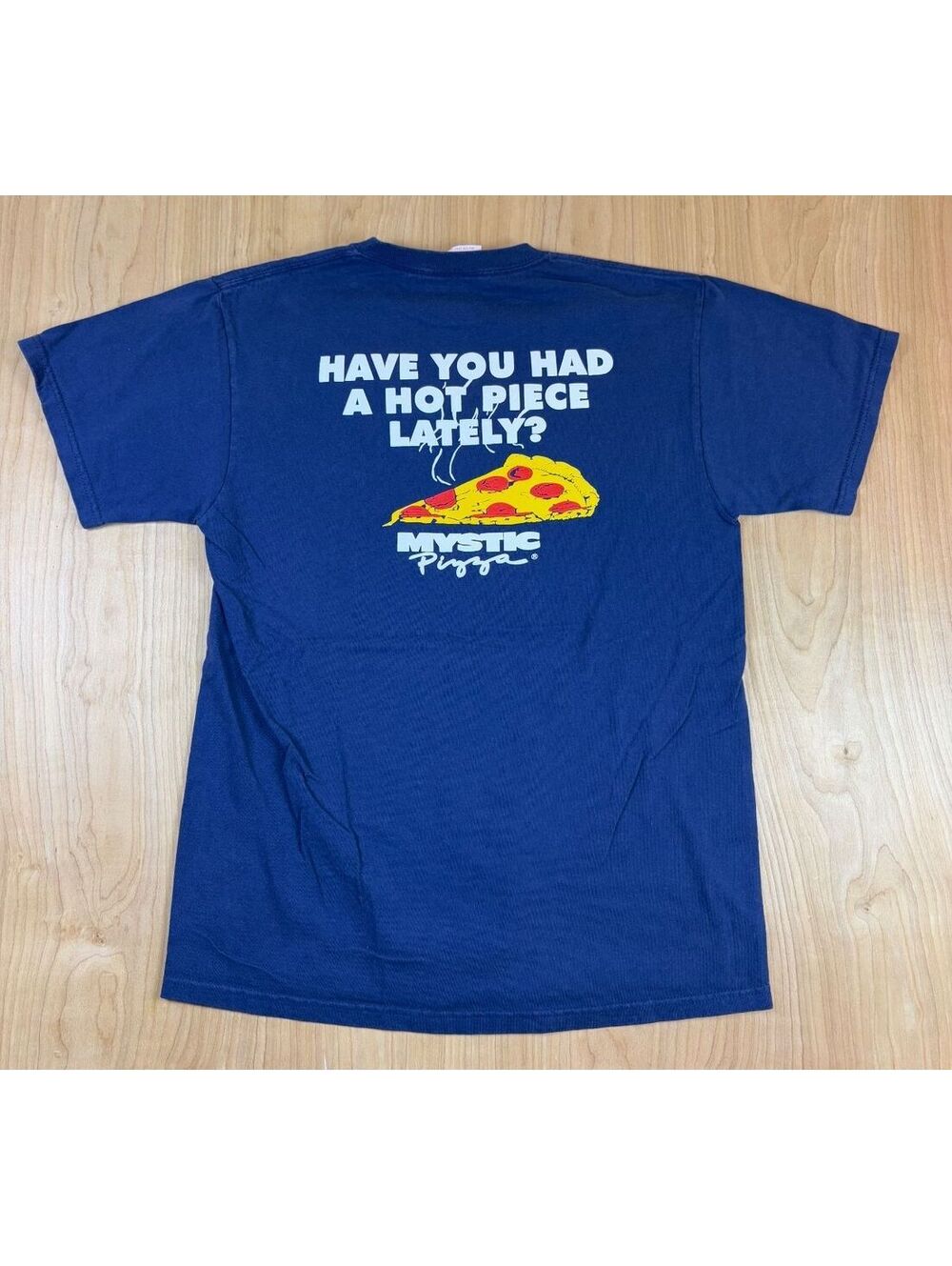 Vintage 90s Mystic Pizza tshirt connecticut food pepperoni ct funny